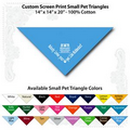 14"x14"x20" Columbia Blue Custom Printed Imported 100% Cotton Pet Bandanna